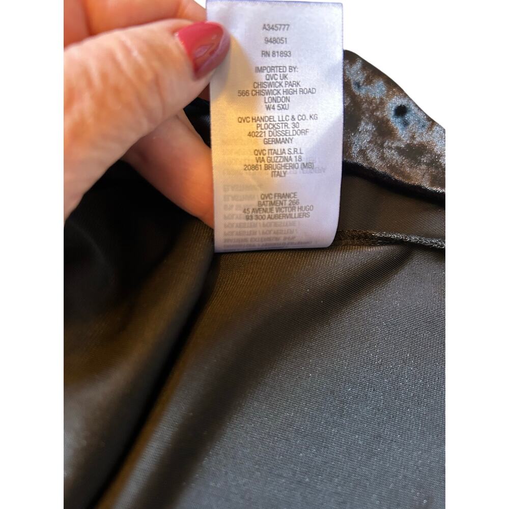 H by Halston Black Crushed Velvet Dress - Size 2x - Picture 14 of 14